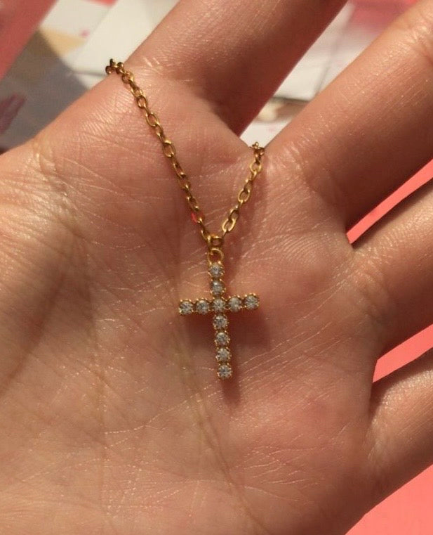 Shiny Cross Necklace ♡