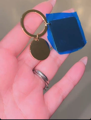 Gold Square Keychain ✨ DIY