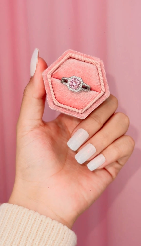 Double Round Pink Princess Ring