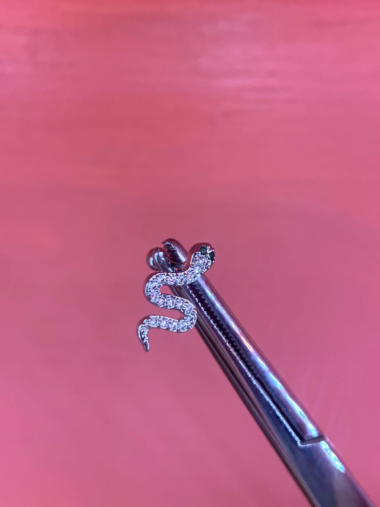 Snake Silver Deluxe Earring♡