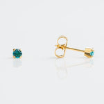 Gold Tiffany DEC Blue Zircon ♡ 3mm.