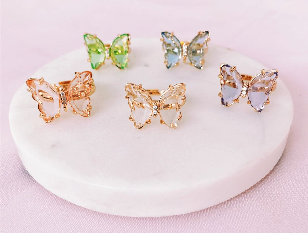 
            
                Cargar imagen en el visor de la galería, Butterfly Crystal Ring  ♡
            
        