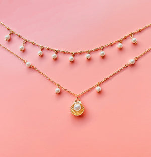 Pearl Rainy Necklace Duo ♡