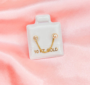 Pearl & Shiny Chain Oro 10k ♡