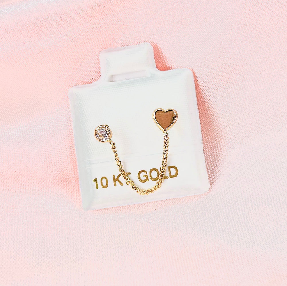 Heart & Shiny Chain Oro 10k.