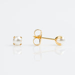 Gold Plated ♡ 4mm Pearl.